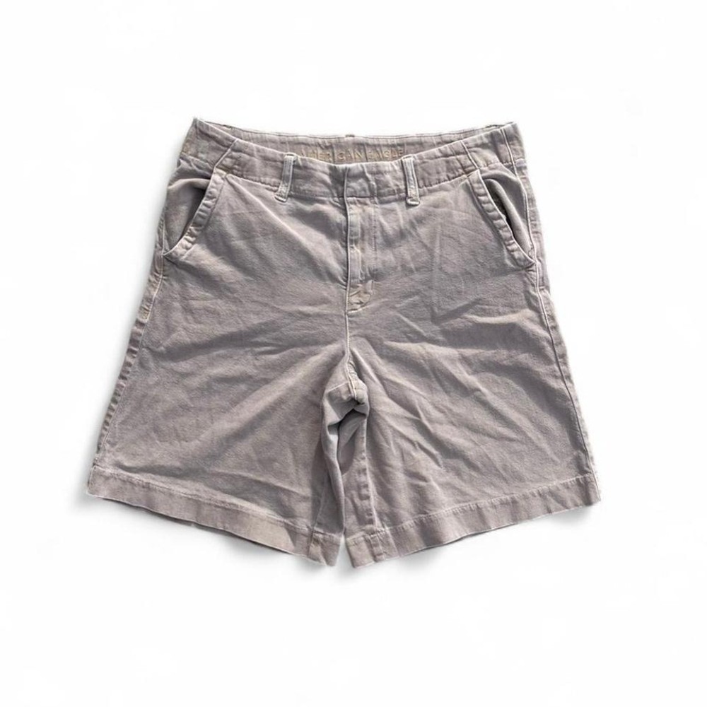 American Eagle Shorts Womens 4 Tan Excellent Stretch Chino Mid Rise Twill
